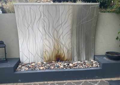 stainless steel fire wall with grind